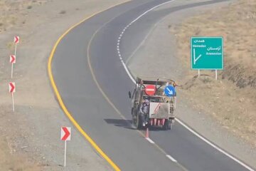 خط کشی محور بیجار -همدان