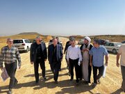 بازدید استاندار آذربایجان‌غربی به‌ همراه پیمان آرامون مدیرکل و رئیس شورای هماهنگی راه و شهرسازی آذربایجان‌غربی از کارگاه راهسازی محورهای میاندوآب _ شاهين دژ و شاهین دژ _ تکاب