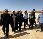 بازدید استاندار آذربایجان‌غربی به‌ همراه پیمان آرامون مدیرکل و رئیس شورای هماهنگی راه و شهرسازی آذربایجان‌غربی از کارگاه راهسازی محورهای میاندوآب _ شاهين دژ و شاهین دژ _ تکاب