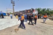 ببینید|برپایی موکب فعالان حمل و نقل و راهداری استان البرز و پذیرایی از عزاداران حسینی (ع) و مسافران در آزاد راه کرج قزوین محدوده پلیس راه