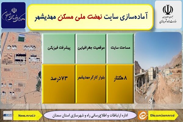 اطلاع نگاشت| آماده سازی سایت ۸ هکتاری نهضت ملی مسکن مهدیشهر استان سمنان