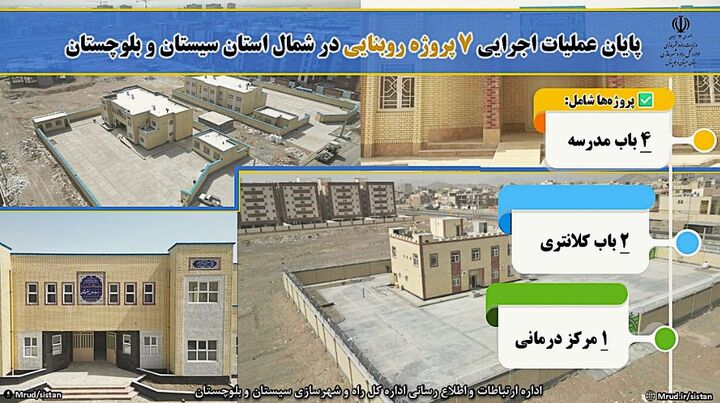 اطلاع نگاشت| اتمام ۷ پروژه روبنایی در سایت‌های طرح نهضت ملی مسکن شمال سیستان و بلوچستان