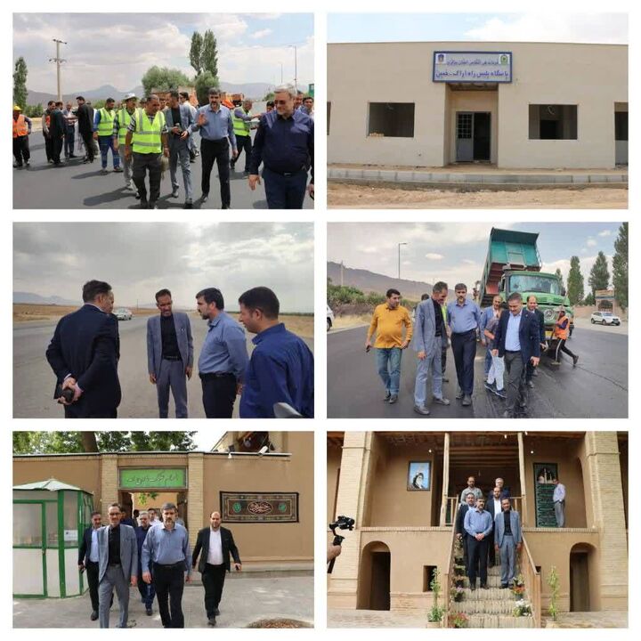 بازدید رییس سازمان راهداری وحمل‌ونقل جاده‌ای از پروژه‌های راهداری شهرستان خمین 