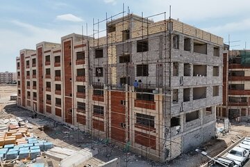 پیشرفت فیزیکی پروژه 107 واحدی ارتش سمنان