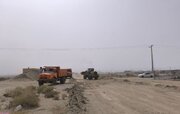 ببینید| عملیات آماده سازی سایت طرح نهضت ملی مسکن شهرستان مرزی سراوان