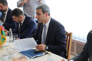 ببینید| دیدار مدیرعامل راه‌آهن ایران و کشور آذربایجان در پایانه ریلی آستارا