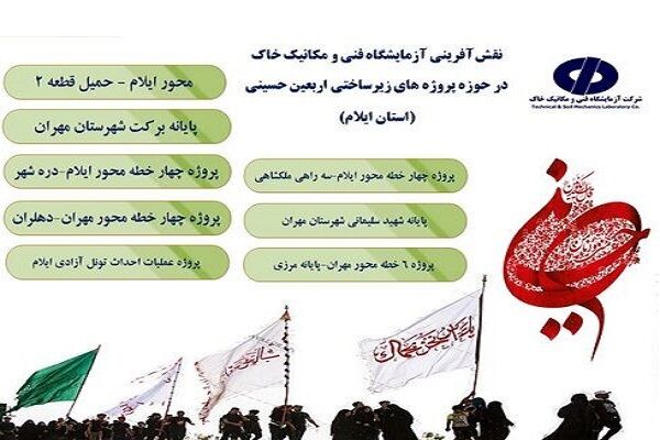 اطلاع‌نگاشت| نقش آفرینی آزمایشگاه فنی و مکانیک خاک استان ایلام در پروژه‌های عمرانی زیرساختی اربعین