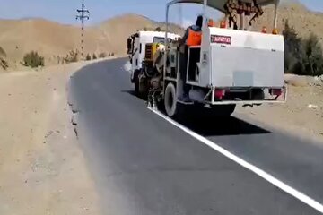 ویدیو|عملیات خط کشی محور آتشگاه_ برغان