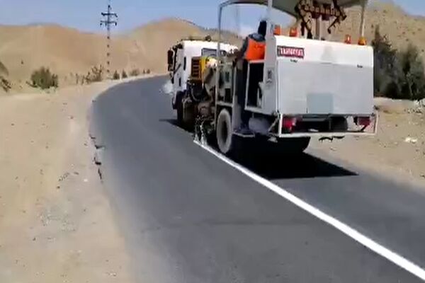 ویدیو|عملیات خط کشی محور آتشگاه_ برغان