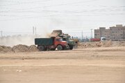 عملیات آماده سازی سایت 205 هکتاری نهضت ملی مسکن سمنان