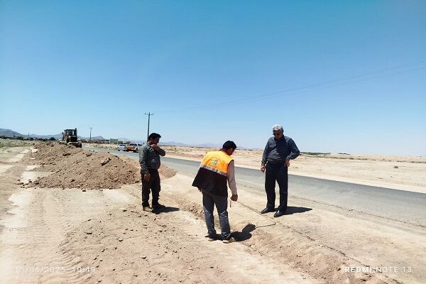 عملیات تعریض محور روستایی جلال‌آباد بردسکن