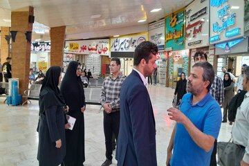 ببینید|بازدید مشترک نماینده بازرسی راه وشهر سازی و بازرسی تعزیرات حکومتی استان البرز از پایانه مسافربری شهید کلانتری و نظارت بر روند خدمات رسانی به زائران اربعین حسینی