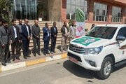 ببینید|اعزام کاروان خادمان زائران اربعین حسینی به مرز مهران