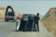 اجرای عملیات راهداری محوری و امداد رسانی راهداران سقز به زائران اربعین در محورهای شهرستان