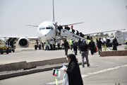 اعزام نخستین پرواز زائران اربعین از فرودگاه سمنان