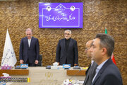 نشست مشترک دکتر بروجردی نماینده مردم در مجلس شورای اسلامی و مهندس میرزایی مدیرکل راه و شهرسازی لارستان با فرمانداران شهرستان لارستان ، خنج ، گراش ، اوز و جویم