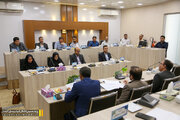 نشست مشترک دکتر بروجردی نماینده مردم در مجلس شورای اسلامی و مهندس میرزایی مدیرکل راه و شهرسازی لارستان با فرمانداران شهرستان لارستان ، خنج ، گراش ، اوز و جویم