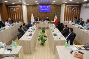 نشست مشترک دکتر بروجردی نماینده مردم در مجلس شورای اسلامی و مهندس میرزایی مدیرکل راه و شهرسازی لارستان با فرمانداران شهرستان لارستان ، خنج ، گراش ، اوز و جویم