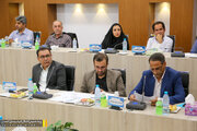 نشست مشترک دکتر بروجردی نماینده مردم در مجلس شورای اسلامی و مهندس میرزایی مدیرکل راه و شهرسازی لارستان با فرمانداران شهرستان لارستان ، خنج ، گراش ، اوز و جویم
