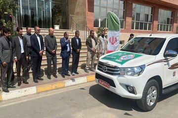 ببینید|اعزام کاروان خادمان زائران اربعین حسینی به مرز مهران