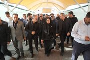 ببینید | بازدید وزیر راه و شهرسازی از ایستگاه راه آهن شلمچه و طی مسیر به سمت خرمشهر