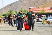گزارش تصویری// پایانه مرزی تمرچین امروز نیز با افزایش چشمگیر تردد زائرین اربعین حسینی