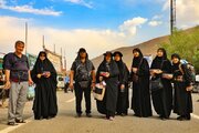 گزارش تصویری// پایانه مرزی تمرچین امروز نیز با افزایش چشمگیر تردد زائرین اربعین حسینی