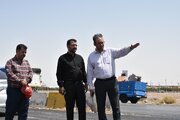 نظارت مدیرکل راه  وشهرسازی استان سمنان بر روند اجرای مرحله پایانی احداث باند جدید محور سرخه-سمنان