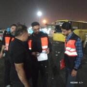 ببینید | فعالیت تیم اعزامی اداره‌کل راهداری و حمل‌ و نقل جاده‌ای سیستان و بلوچستان در پایانه مرزی شلمچه در راستای خدمت‌رسانی به زائران اربعین حسینی