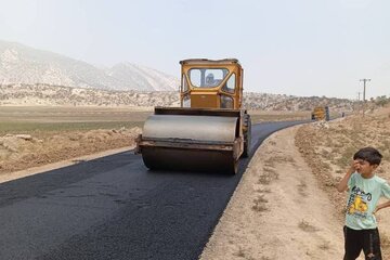 اجرای عملیات پروژه بهسازی و آسفالت راه روستایی برم الوان – سراسیاب در شهرستان بهمئی