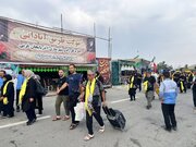 تداوم ارائه خدمات به زائران اربعین حسینی در موکب طریق آبادانی اداره کل راه و شهرسازی آذربایجان‌غربی