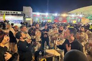 ببینید|مراسم عزاداری اربعین سرو و سالار شهیدان حضرت اباعبدالله الحسین (ع) در موکب شهدای حمل و نقل و راهداری استان البرز در پایانه مرزی مهران