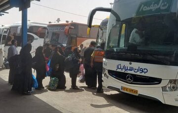 خدمت‌رسانی ناوگان حمل‌ونقل عمومی به ۹۲هزار زائر اصفهانی در مسیر بازگشت
