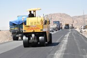 عملیات اصلاح و بهسازی روکش آسفالت کمربندی سمنان