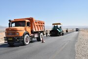 عملیات اصلاح و بهسازی روکش آسفالت کمربندی سمنان