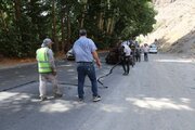 ببینید | گزارش تصویری از عملیات روکش آسفالت محور کرج کندوان حوزه استان البرز