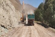 ببینید| عملیات بهسازی محور روستایی گته ده به گراب در‌شهرستان طالقان