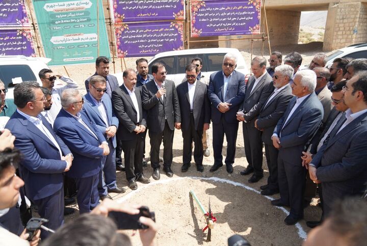 ببینید|آغاز عملیات اجرایی بهسازی محور فسا – جهرم در استان فارس به طول ۲۵ کیلومتر