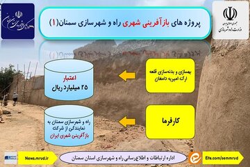 پروژه های بازآفرینی شهری راه و شهرسازی سمنان(قلعه ارگ امیریه دامغان)