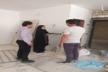بازدید رئیس اداره نظام مهندسی ساختمان از انبار تجهیزات ستاد اجرایی فرمان امام