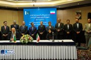 ببینید | مراسم امضای سند یادداشت تفاهم بیست و دومین کمیسیون مشترک همکاری های اقتصادی جمهوری اسلامی ایران و جمهوری اسلامی پاکستان