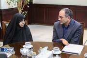 ببینید | دیدار مرضیه وحید دستجردی و فرزانه صادق در ساختمان دادمان