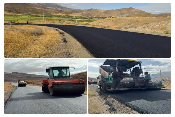 عملیات روکش آسفالت راه روستایی الموت- روستای ده دوشاب