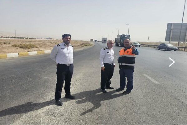 بازدید رئیس اداره راهداری گرمسار و فرمانده پلیس راه از محورهای حوزه این شهرستان  بازدید محور گرمسار.jpg
