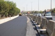 ببینید| عملیات آسفالت پروژه تعریض لاین شمالی آزادراه کرج ـ قزوین حدفاصل گلشهر تا پل مهرشهر