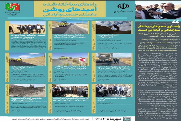اطلاع نگاشت| سازندگی در جاده ها در آذربایجان غربی/ هفته‌دوم مهر ماه 