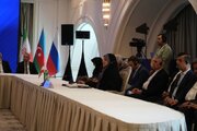 ببینید | نشست سه‌جانبه همکاری در زمینه‌های حمل‌ونقل، انرژی و گمرک بین ایران، آذربایجان و روسیه با حضور وزیر راه و شهرسازی