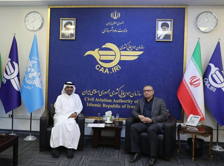دیدار سازنده رئیس سازمان هواپیمایی کشوری با سفیر قطر در ایران