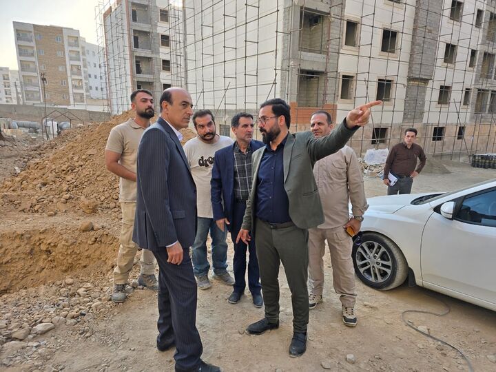 پایش میدانی نهضت ملی مسکن شهر جدید مهستان با حضور  معاون وزیر راه و شهرسازی