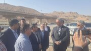 ببینید| بازدید استاندار و مدیر کل راه و شهرسازی سیستان و بلوچستان از عملیات ساخت پل حرمک